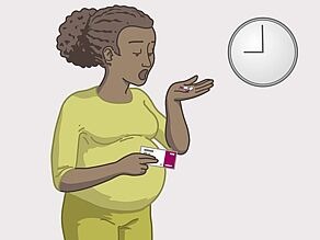 A woman with HIV has to take medicines during pregnancy and delivery.