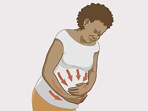 Anzeichen für eine bevorstehende Entbindung: Regelmäßige Wehen über einen Zeitraum von einer Stunde, mit fünf bis zehn Minuten zwischen den Wehen.