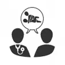 Mit einer im Gesundheitswesen tätigen Person sprechen