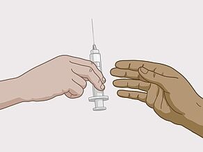 Ways of HIV transmission: by sharing used injection material