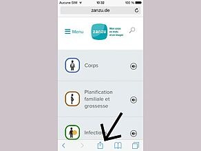 Visitez zanzu.be et cliquez sur l’icône de partage.