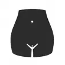 Sichtbare Sexualorgane der Frau