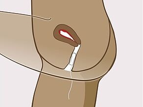 Tampon inside the vagina