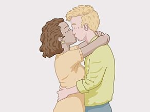 Przykład gry wstępnej nr 3: mężczyzna i kobieta całują się